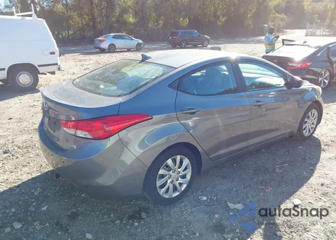 2012 Hyundai Elantra Gls from USA, damaged, VIN 5NPDH4AE5CH115194